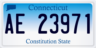 CT license plate AE23971