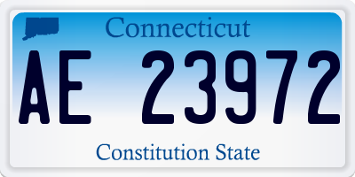 CT license plate AE23972