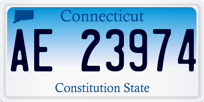 CT license plate AE23974