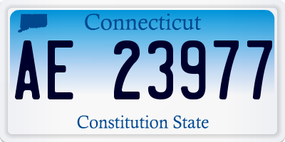 CT license plate AE23977