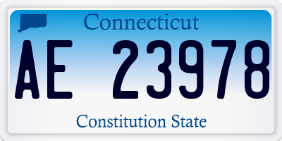 CT license plate AE23978