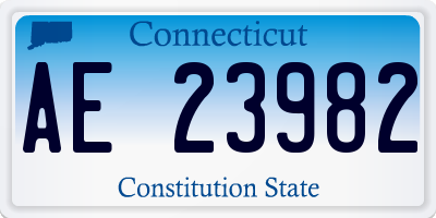 CT license plate AE23982