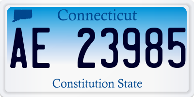 CT license plate AE23985