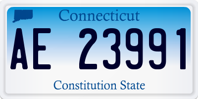 CT license plate AE23991