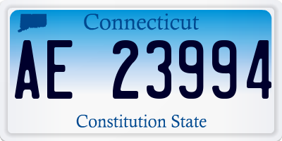CT license plate AE23994