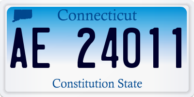 CT license plate AE24011