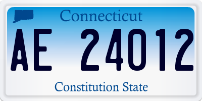 CT license plate AE24012