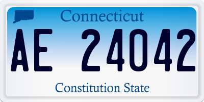CT license plate AE24042