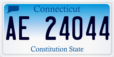 CT license plate AE24044
