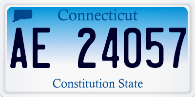 CT license plate AE24057