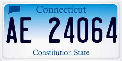 CT license plate AE24064