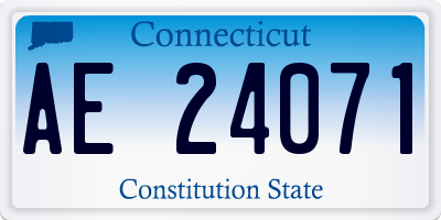 CT license plate AE24071