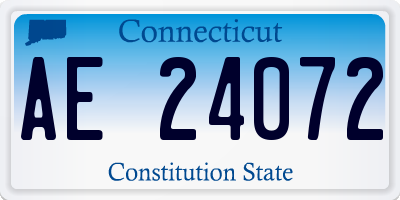 CT license plate AE24072