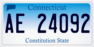 CT license plate AE24092