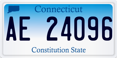 CT license plate AE24096