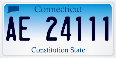CT license plate AE24111