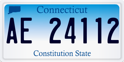 CT license plate AE24112