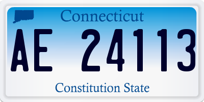 CT license plate AE24113