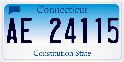 CT license plate AE24115