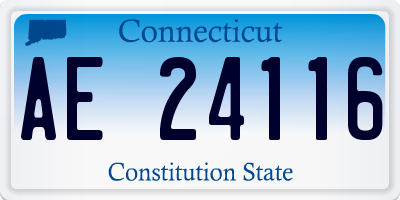CT license plate AE24116