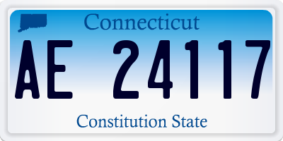 CT license plate AE24117