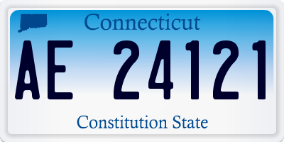 CT license plate AE24121