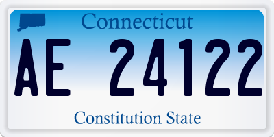 CT license plate AE24122