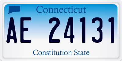 CT license plate AE24131