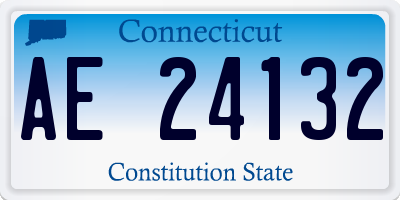 CT license plate AE24132