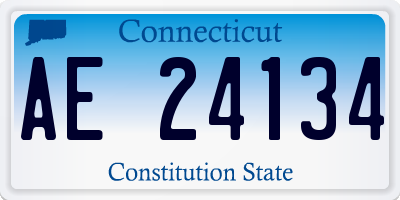 CT license plate AE24134