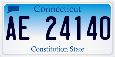 CT license plate AE24140