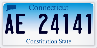 CT license plate AE24141