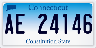 CT license plate AE24146