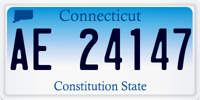 CT license plate AE24147