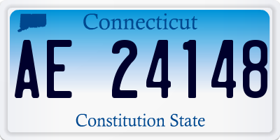 CT license plate AE24148