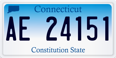 CT license plate AE24151