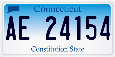 CT license plate AE24154