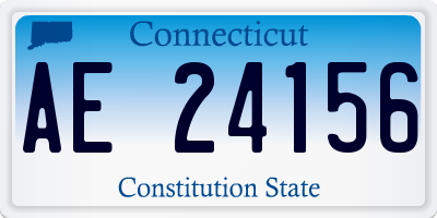 CT license plate AE24156