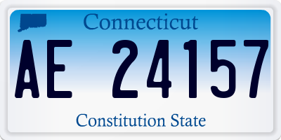CT license plate AE24157