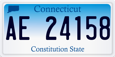 CT license plate AE24158