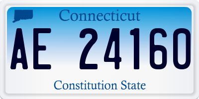 CT license plate AE24160