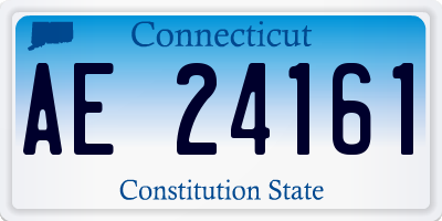 CT license plate AE24161