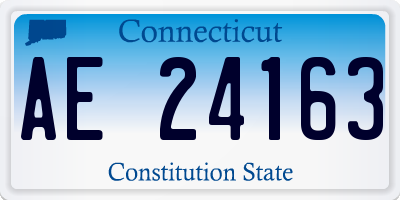 CT license plate AE24163