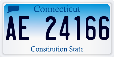 CT license plate AE24166