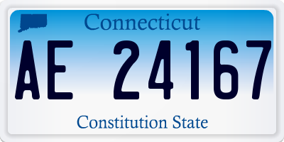 CT license plate AE24167