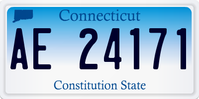 CT license plate AE24171