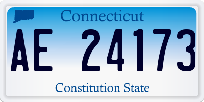 CT license plate AE24173