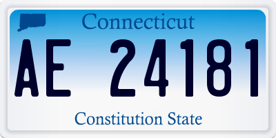 CT license plate AE24181