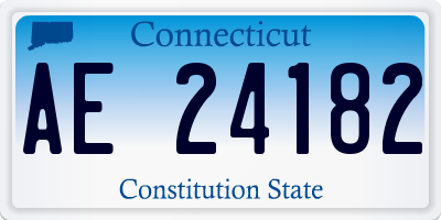 CT license plate AE24182