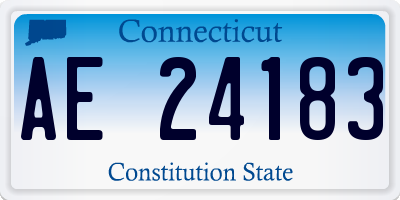 CT license plate AE24183